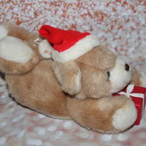 Vintage 1989 Prestige Toy Corp Plush Teddy Bear Laying On Belly With Package